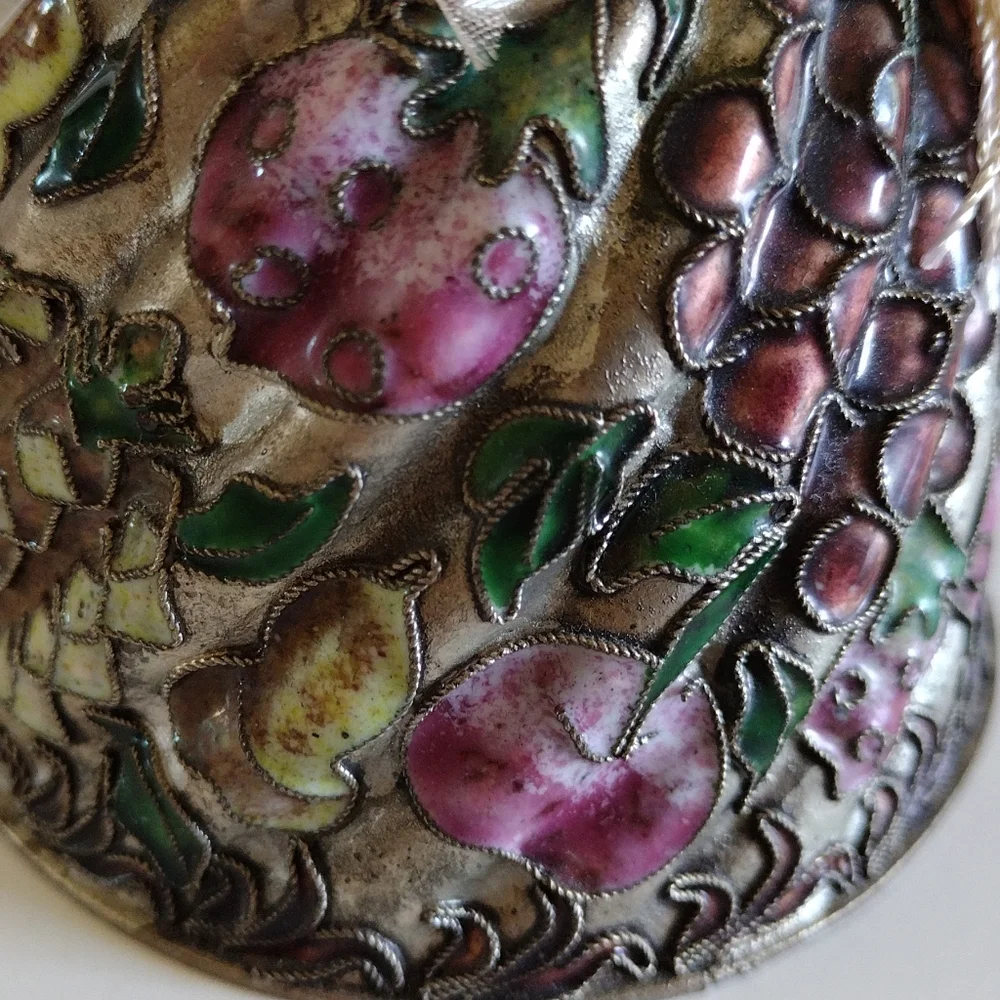 Cloisonne Fruit Bell Vintage Czech Republic